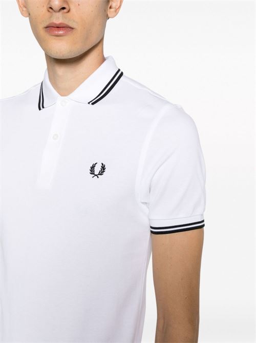 Polo uomo M3600 manica corta bianco/nero FRED PERRY | M3600200